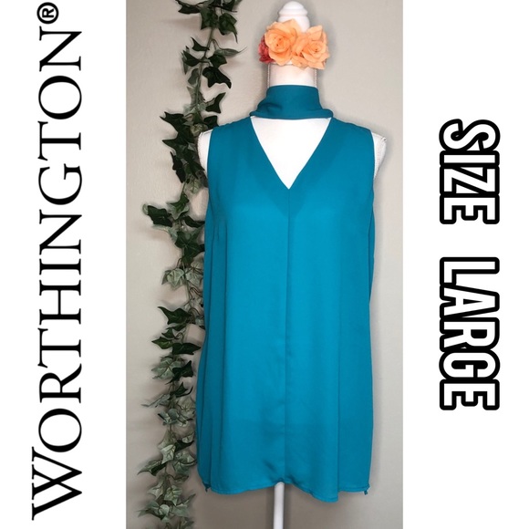 Worthington Tops - Worthington teal blue top